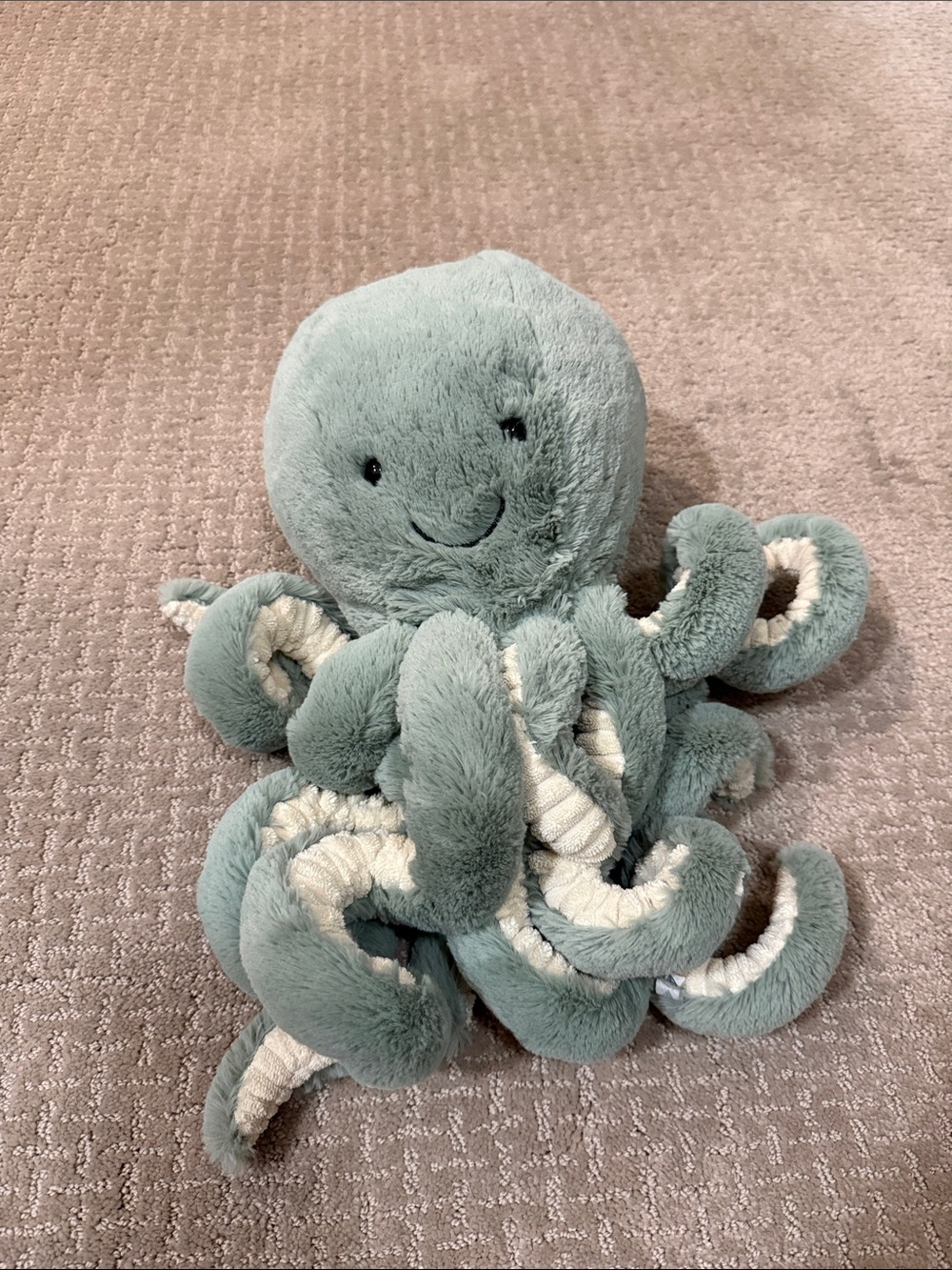 Plush Octopus Soft Toy - Seafoam Green
